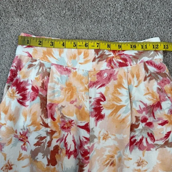 Abercrombie & Fitch Floral Wide Leg Linen Blend Pants XS - Picture 6 of 8